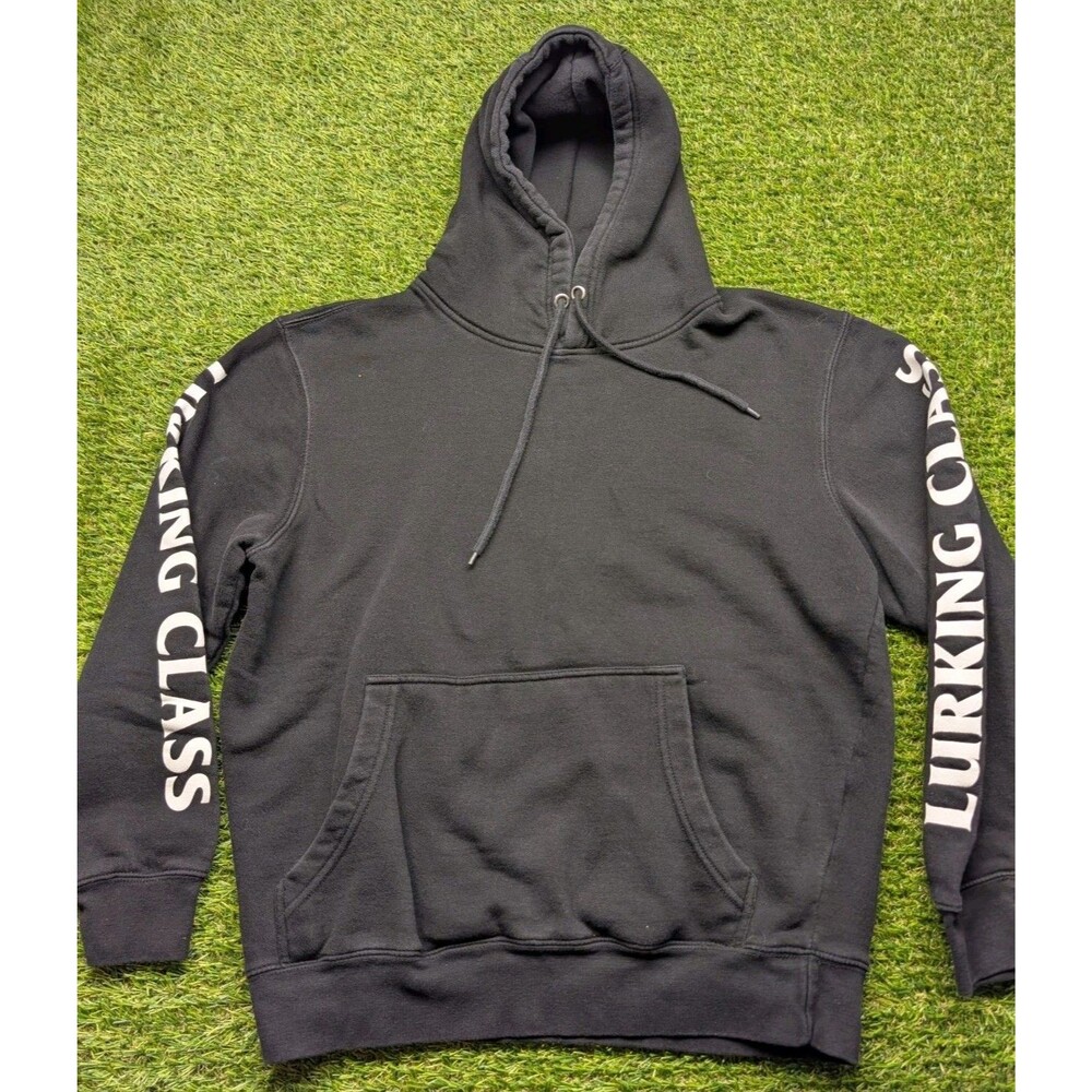 Lurking Class Black Hoodie Mens Medium Disconnect Skull Pullover Sweatshirt